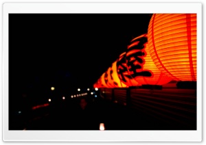 Japanese Lanterns At Night