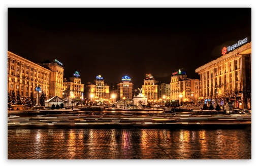 Download Kiev At Night, Ukraine UltraHD Wallpaper