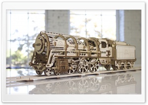Locomotive with tender UGEARS...