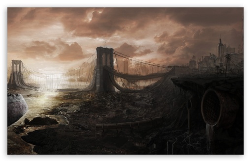 Download Brooklyn Bridge Ruins UltraHD Wallpaper