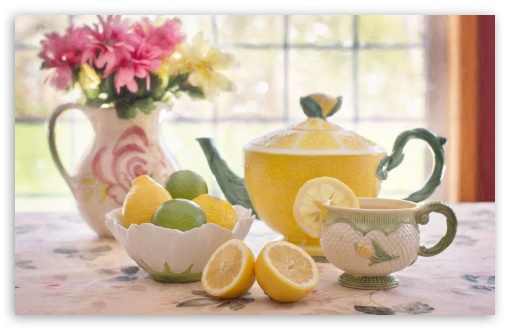 Download Tea with Lemon UltraHD Wallpaper