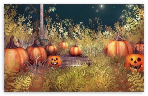 Download Halloween Pumpkins UltraHD Wallpaper
