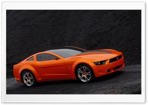 Orange Ford Mustang 2