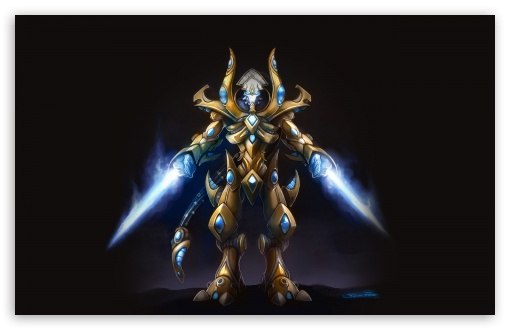 Download Protoss Zealot, Starcraft 2 UltraHD Wallpaper