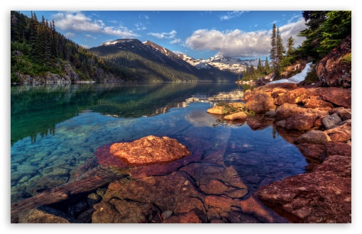 Download Mountain Lake With Clear Water UltraHD Wallpaper