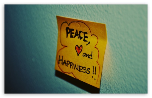 Download Peace, Love And Happiness UltraHD Wallpaper