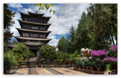 Download Hilltop Pagoda - Lijiang, China UltraHD Wallpaper
