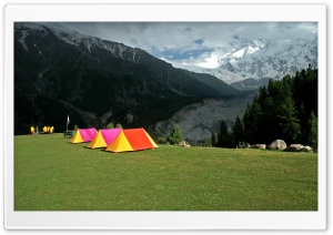 Mountain Landscape With Tent...