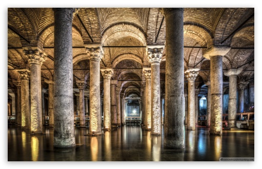 Download Sunken Palace or Basilica Cistern Istanbul,... UltraHD Wallpaper