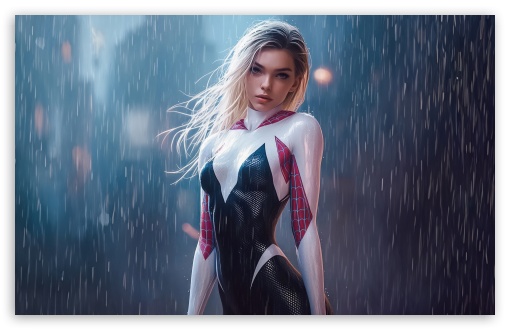 Download Gwen Stacy in the Rain UltraHD Wallpaper