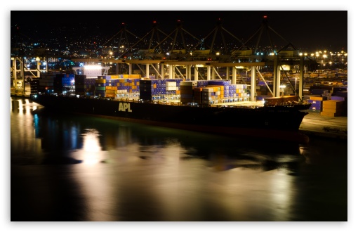 Download Container Ship   Texas UltraHD Wallpaper