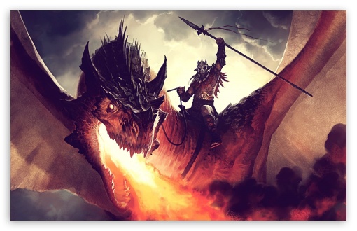 Download Fire-Breathing Dragon UltraHD Wallpaper