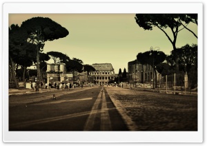 Colosseum Street, Rome, Italy