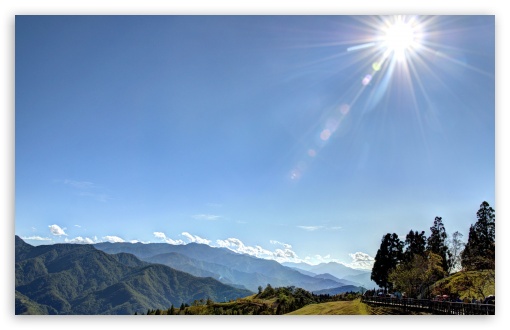 Download Sun, Mountains, Travel UltraHD Wallpaper