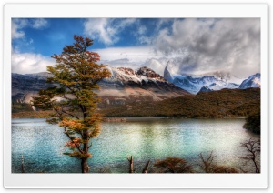 Emerald Lake In The Andes