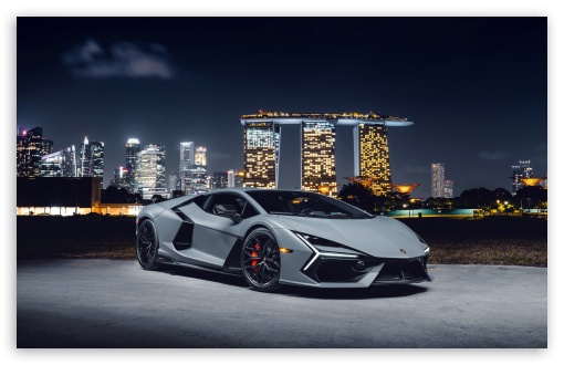Download Lamborghini, City UltraHD Wallpaper