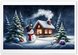 Happy Snowman, Christmas Eve,...