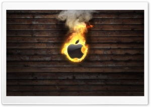 Apple Logo On Fire