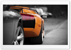 Orange Lamborghini Rear