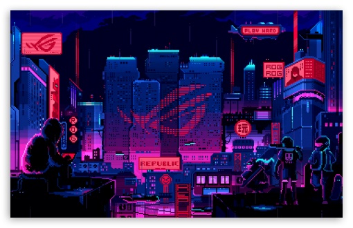 Download Cool Pixel Art Background UltraHD Wallpaper