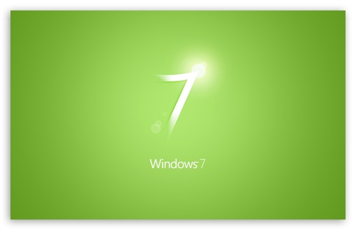 Download Windows 7 Green UltraHD Wallpaper