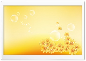 Yellow Flowers And Bubbles