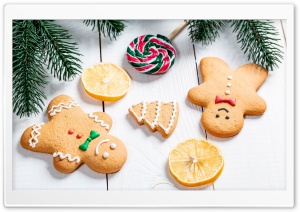Cute Gingerbread Men, Winter...