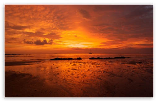 Download Beach Sunset UltraHD Wallpaper