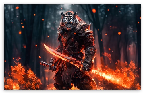 Download Fantasy Warrior Artwork UltraHD Wallpaper