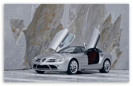 Download Mercedes Benz SLR McLaren Doors Open UltraHD Wallpaper