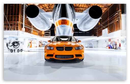 Download BMW M3 Orange Car UltraHD Wallpaper