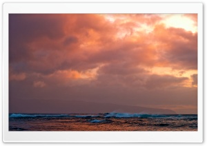 Hawaii Waves Sunset