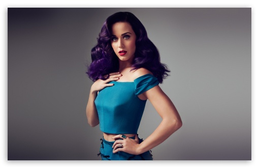 Download Katy Perry Purple Hair UltraHD Wallpaper