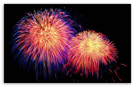 Download Fireworks Night Sky UltraHD Wallpaper