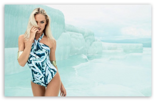 Download Candice Swanepoel Agua De Coco Swimsuit Shoot UltraHD Wallpaper