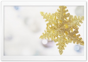 New Year Gold Snowflake