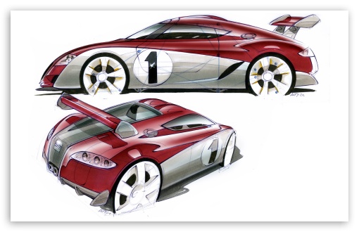 Download Seat Cupra GT Sketch 2 UltraHD Wallpaper