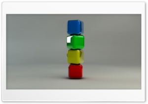 Stack of Coloured Cubes