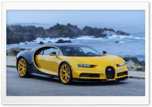Bugatti Chiron 2018 yellow at...