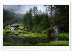 French Alps Summer Mountain...