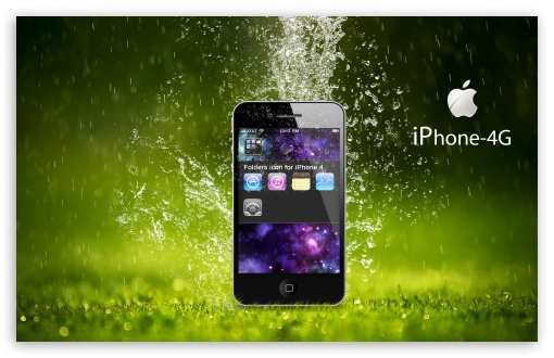 Download Rain Drops At iPhone UltraHD Wallpaper