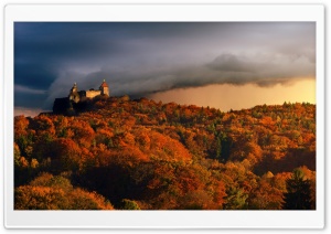 Castle, Forest, Autumn,...