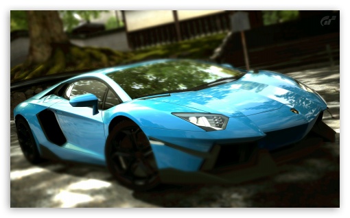 Download Lamborghini Aventador LP700-4 Blue UltraHD Wallpaper