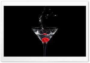 Martini Glass, Raspberry Splash