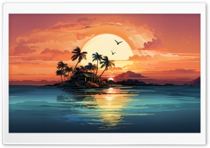 Tropical Sunset Art