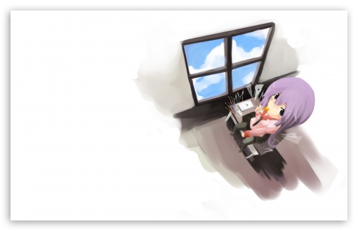 Download Anime Office Girl UltraHD Wallpaper