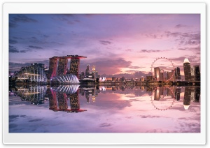 Beautiful Singapore Reflection