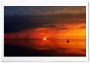 Sailing Trip, Sunset Background