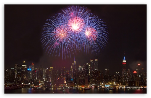 Download New York City New Year UltraHD Wallpaper