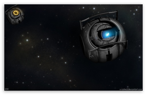 Download Portal 2 Wheatley In Space UltraHD Wallpaper
